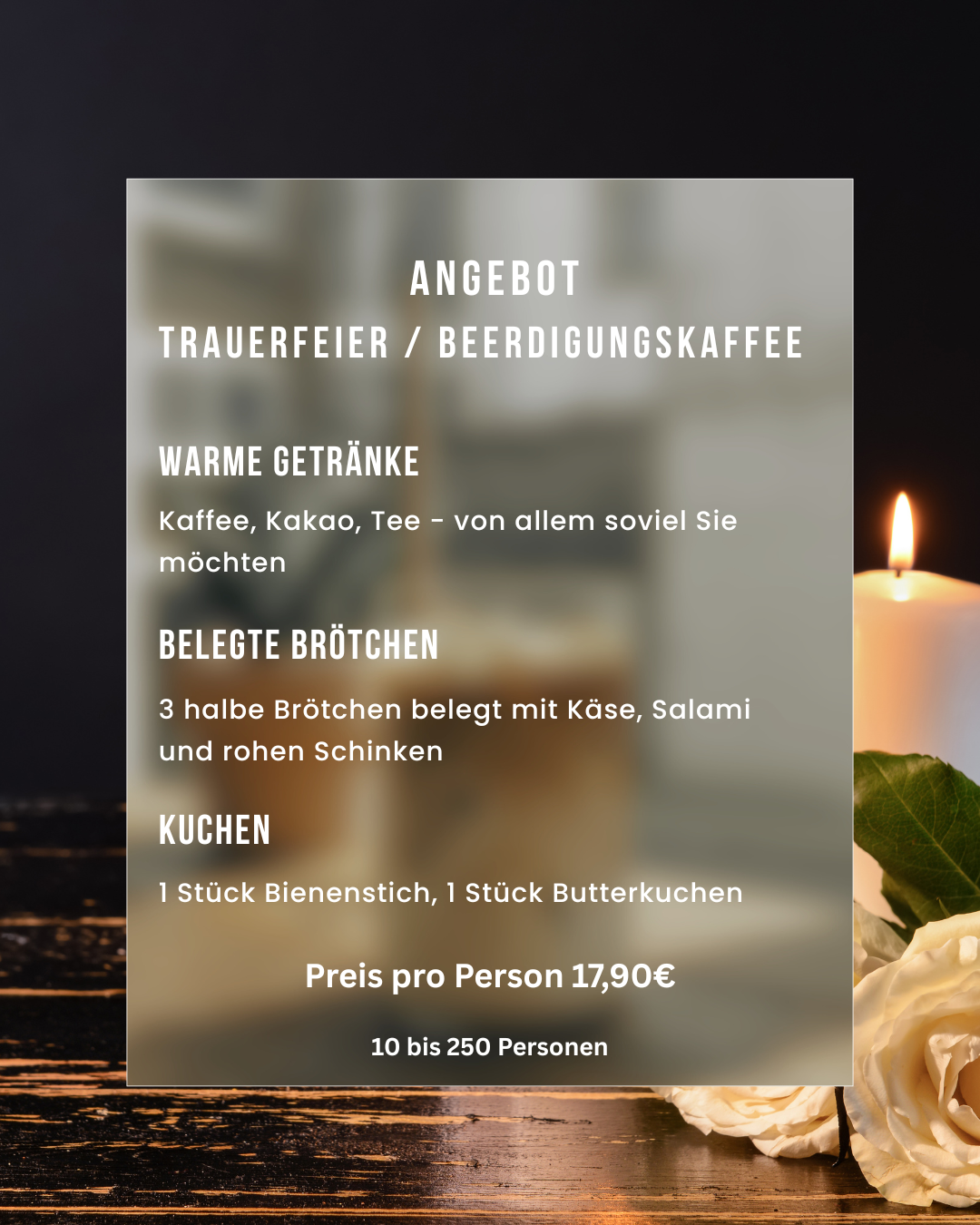 Trauerfeier / Beerdigungskaffee
